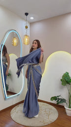 D419  DRAPE SAREE