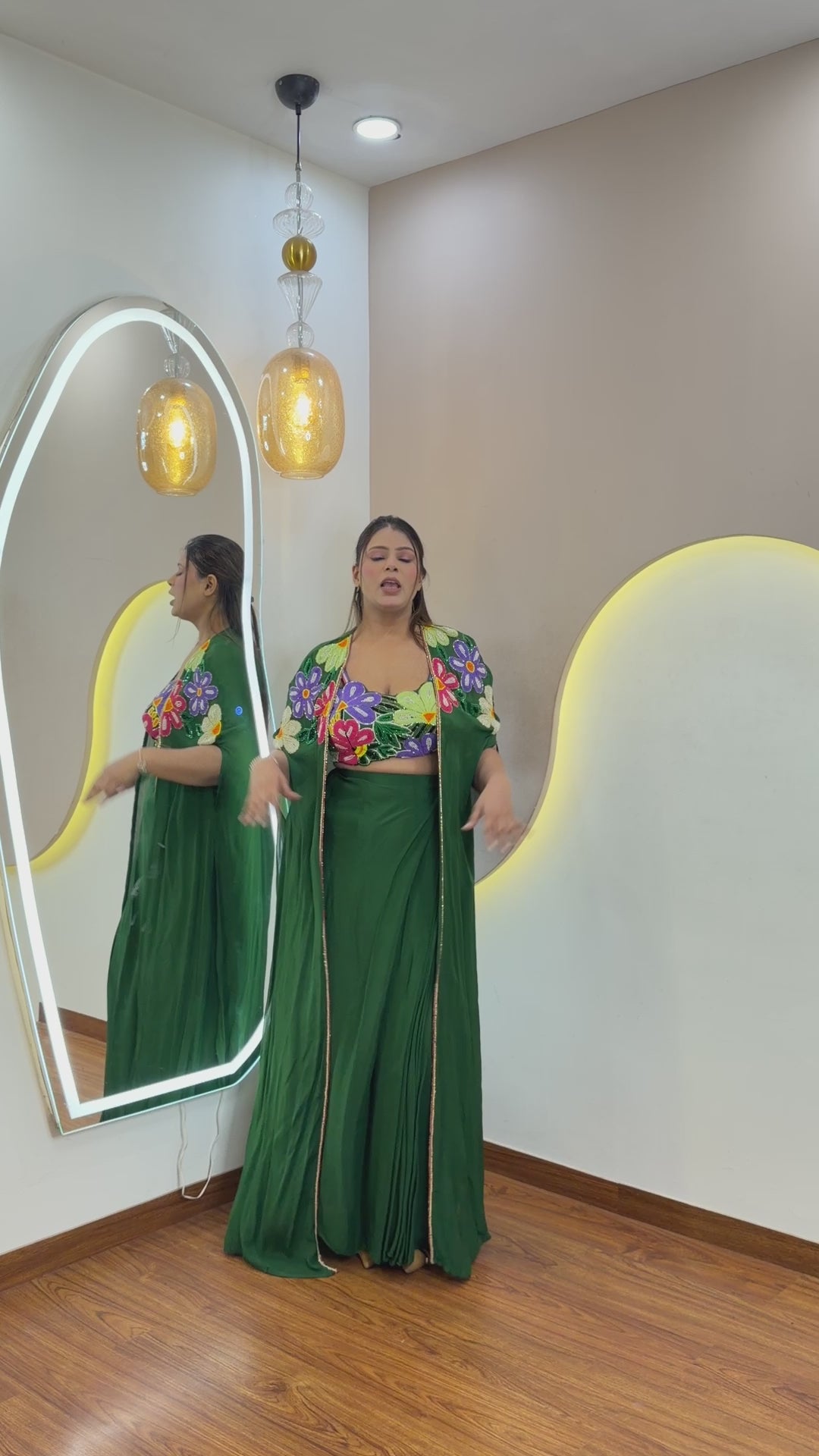 "D762 DHOTI  STYLE"  CORSET 3 PC